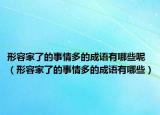 形容家了的事情多的成语有哪些呢（形容家了的事情多的成语有哪些）