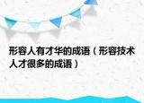 形容人有才华的成语（形容技术人才很多的成语）