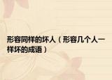 形容同样的坏人（形容几个人一样坏的成语）