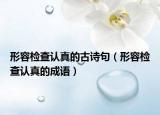 形容检查认真的古诗句（形容检查认真的成语）
