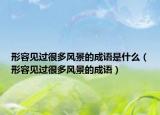形容见过很多风景的成语是什么（形容见过很多风景的成语）