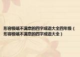 形容极端不满意的四字成语大全四年级（形容极端不满意的四字成语大全）