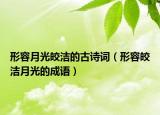 形容月光皎洁的古诗词（形容皎洁月光的成语）