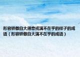 形容骄傲自大得意或满不在乎的样子的成语（形容骄傲自大满不在乎的成语）