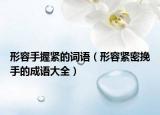 形容手握紧的词语（形容紧密挽手的成语大全）