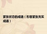 紧张状态的成语（形容紧张充实成语）