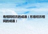 有相同经历的成语（形容经历相同的成语）