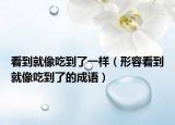 看到就像吃到了一样（形容看到就像吃到了的成语）