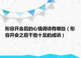 形容开会后的心情词语有哪些（形容开会之后干劲十足的成语）