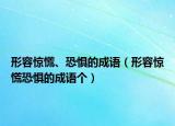 形容惊慌、恐惧的成语（形容惊慌恐惧的成语个）