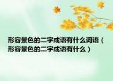 形容景色的二字成语有什么词语（形容景色的二字成语有什么）