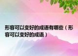 形容可以变好的成语有哪些（形容可以变好的成语）