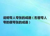 说明夸人夸张的成语（形容夸人夸的很夸张的成语）