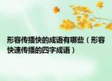 形容传播快的成语有哪些（形容快速传播的四字成语）
