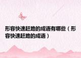 形容快速赶路的成语有哪些（形容快速赶路的成语）