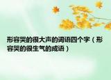 形容哭的很大声的词语四个字（形容哭的很生气的成语）