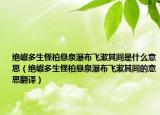 绝巘多生怪柏悬泉瀑布飞漱其间是什么意思（绝巘多生怪柏悬泉瀑布飞漱其间的意思翻译）