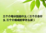 三个介母分别是什么（三个介念什么 三个介组成的字怎么读）
