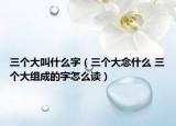 三个大叫什么字（三个大念什么 三个大组成的字怎么读）