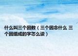 什么叫三个因数（三个因念什么 三个因组成的字怎么读）