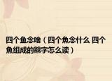四个鱼念啥（四个魚念什么 四个魚组成的䲜字怎么读）
