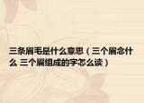 三条眉毛是什么意思（三个眉念什么 三个眉组成的字怎么读）