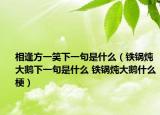 相逢方一笑下一句是什么（铁锅炖大鹅下一句是什么 铁锅炖大鹅什么梗）