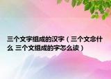 三个文字组成的汉字（三个文念什么 三个文组成的字怎么读）