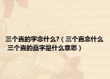 三个直的字念什么?（三个直念什么 三个直的矗字是什么意思）