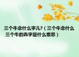 三个牛念什么字儿?（三个牛念什么 三个牛的犇字是什么意思）