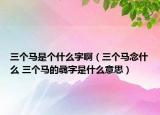 三个马是个什么字啊（三个马念什么 三个马的骉字是什么意思）