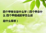四个甲骨文是什么字（四个甲念什么 四个甲组成的字怎么读|是什么意思）