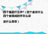 四个金是什么字?（四个金念什么 四个金组成的字怎么读|是什么意思）