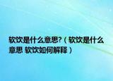 软饮是什么意思?（软饮是什么意思 软饮如何解释）