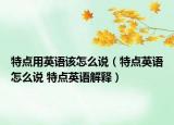 特点用英语该怎么说（特点英语怎么说 特点英语解释）