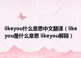 likeyou什么意思中文翻译（likeyou是什么意思 likeyou解释）