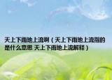 天上下雨地上流啊（天上下雨地上流指的是什么意思 天上下雨地上流解释）