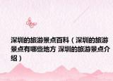 深圳的旅游景点百科（深圳的旅游景点有哪些地方 深圳的旅游景点介绍）
