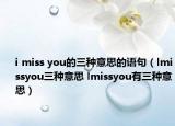 i miss you的三种意思的语句（lmissyou三种意思 lmissyou有三种意思）