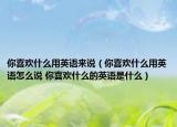 你喜欢什么用英语来说（你喜欢什么用英语怎么说 你喜欢什么的英语是什么）