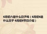 6月初六是什么日子吗（6月初6是什么日子 6月初6节日介绍）