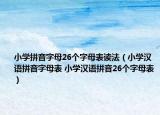 小学拼音字母26个字母表读法（小学汉语拼音字母表 小学汉语拼音26个字母表）