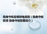 隐身守候是哪部电视剧（隐身守候歌词 隐身守候歌曲简介）