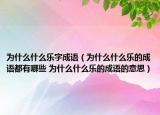为什么什么乐字成语（为什么什么乐的成语都有哪些 为什么什么乐的成语的意思）