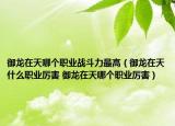 御龙在天哪个职业战斗力最高（御龙在天什么职业厉害 御龙在天哪个职业厉害）