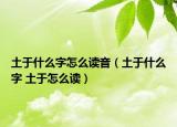 土于什么字怎么读音（土于什么字 土于怎么读）