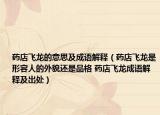 药店飞龙的意思及成语解释（药店飞龙是形容人的外貌还是品格 药店飞龙成语解释及出处）