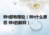 帅t都有哪些（帅t什么意思 帅t的解释）