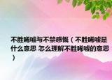 不胜唏嘘与不禁感慨（不胜唏嘘是什么意思 怎么理解不胜唏嘘的意思）