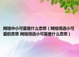 网络中小可爱是什么意思（网络用语小可爱的意思 网络用语小可爱是什么意思）
